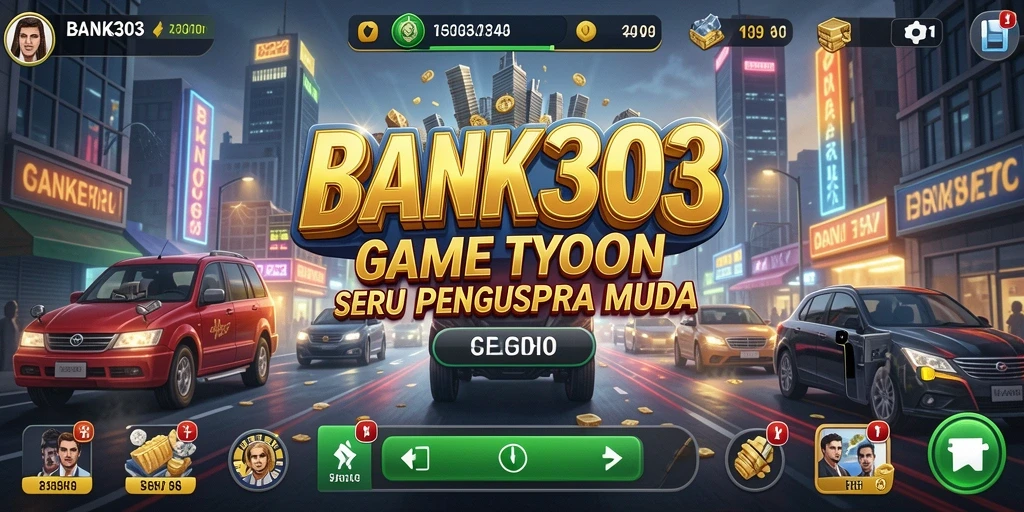 Tampilan gameplay BANK303 yang menarik dalam membangun bisnis.