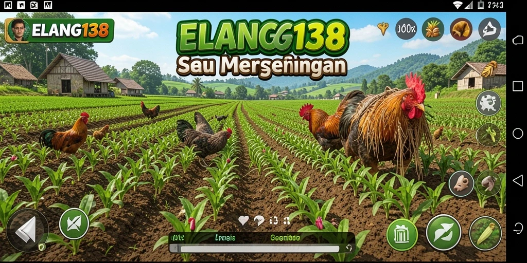 Tampilan gameplay ELANG138 yang memukau dengan elemen pertanian.