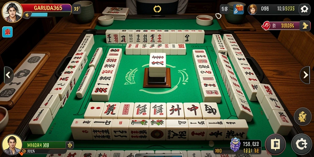 Tampilan gameplay Mahjong GARUDA365 yang menarik dan menantang.