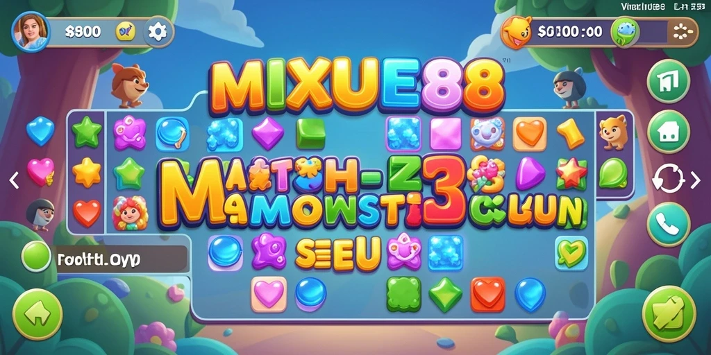 Screenshot MIXUE88 menampilkan gameplay seru dan tantangan Match-3.