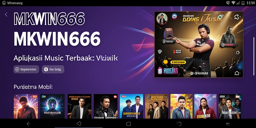Tangkapan layar gameplay MKWIN666 dengan fitur interaktif musik.