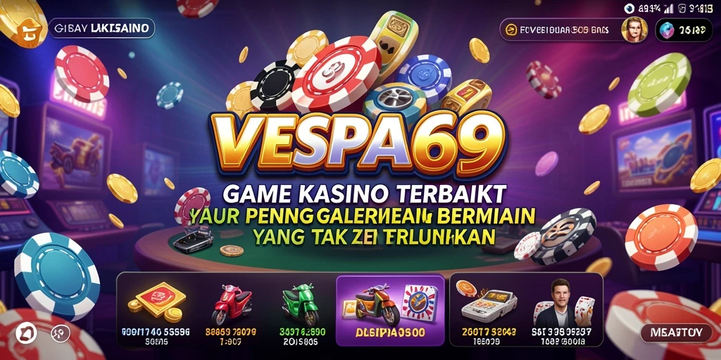 Tampilan menarik dari permainan kasino VESPA69 yang mendebarkan.